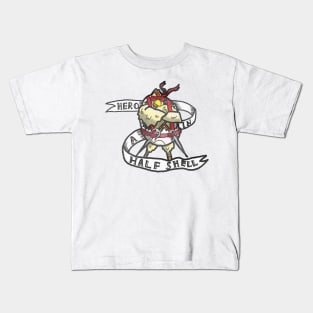 Rooster Hero in a half shell! - 90s retro parody design Kids T-Shirt